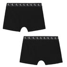 Boys Black Boxer Shorts ( 2-Pack ), 1, hi-res