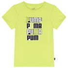 Boys Neon Yellow Logo T-Shirt, 3, hi-res