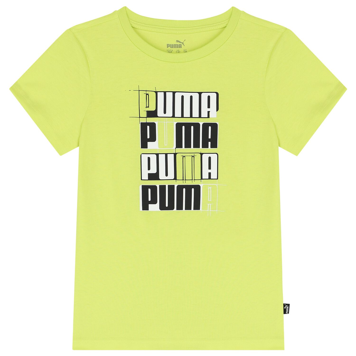 Boys Neon Yellow Logo T-Shirt, 3, hi-res image number null