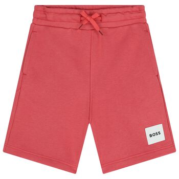 Boys Red Logo Shorts