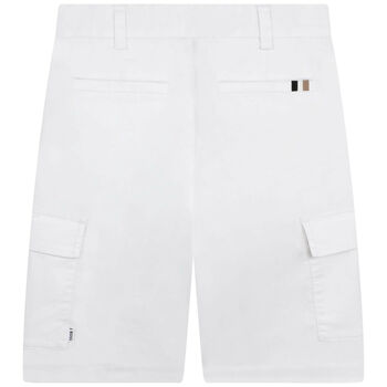 Boys White Bermuda Shorts