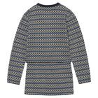 Girls Blue & Beige Knitted Skirt Set , 1, hi-res
