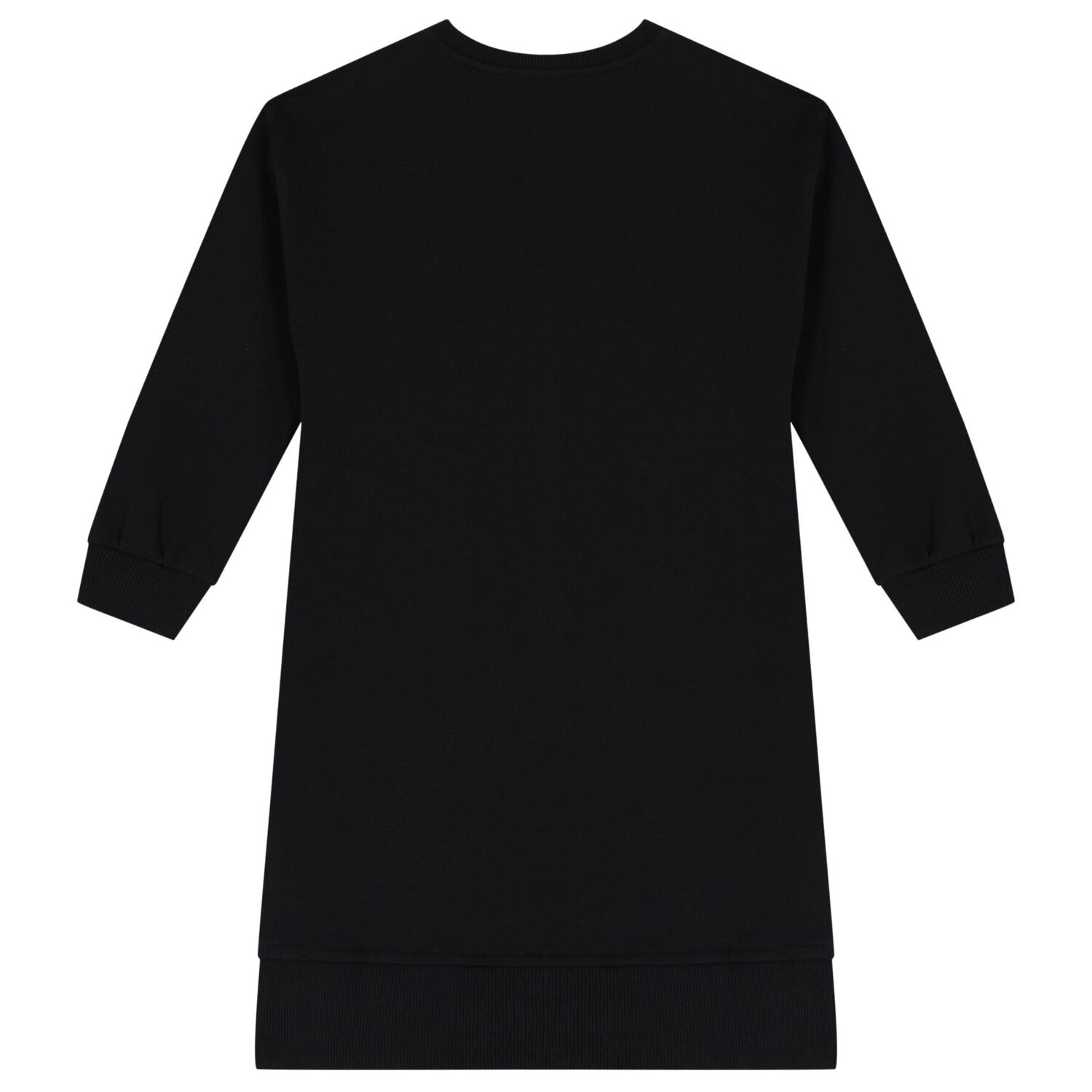 Girls Black Teddy Bear Logo Dress, 5, hi-res image number null