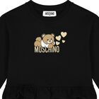 Girls Black Teddy Bear Logo Sweatshirt, 1, hi-res