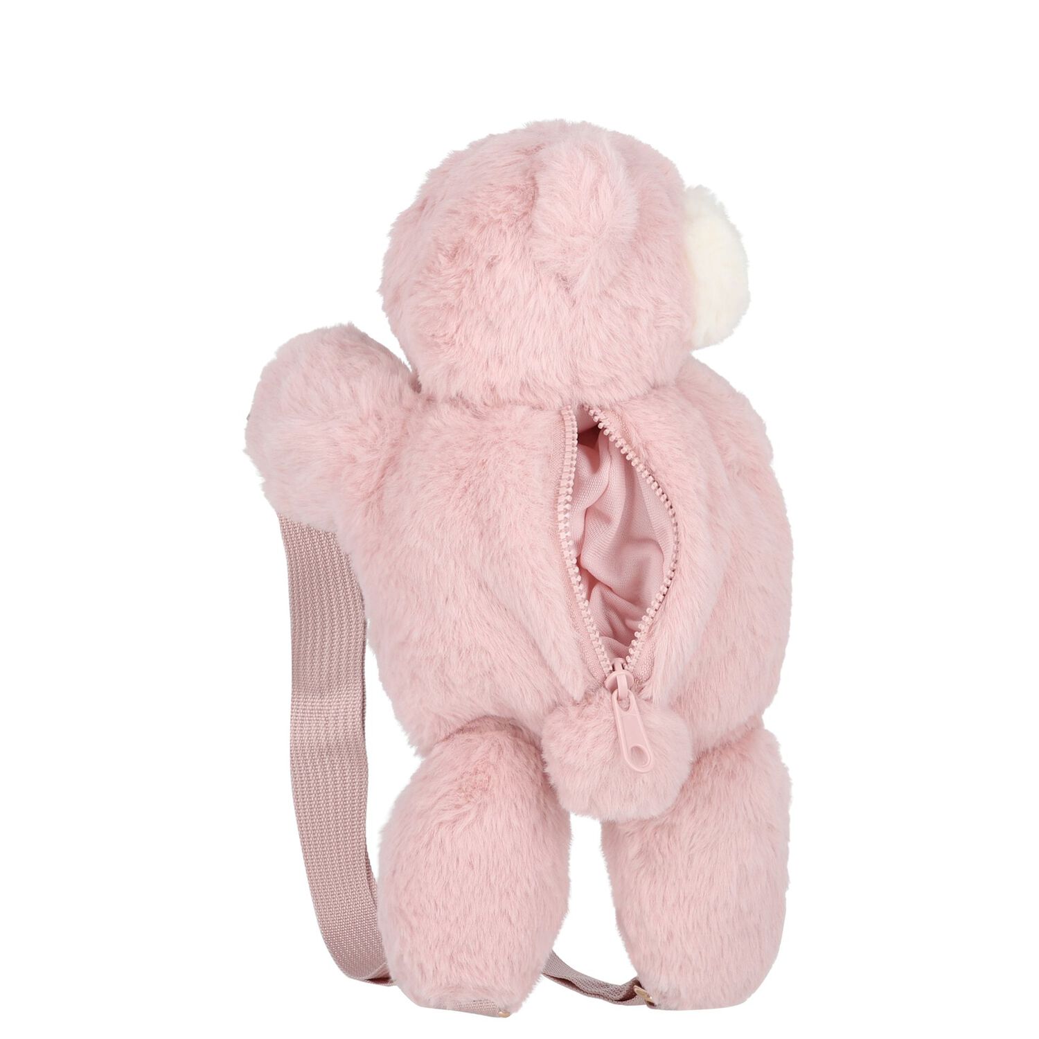 Girls Pink Teddy Bear Backpack, 2, hi-res image number null