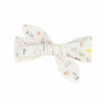 Baby Girls Pink & White Bow Headband