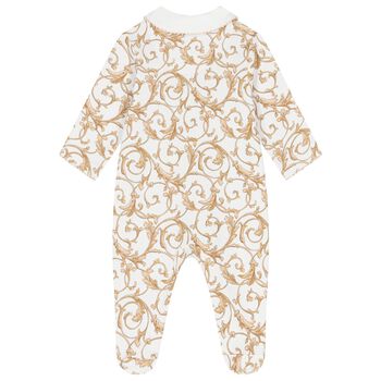 White & Gold Babygrow