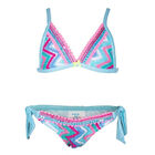 Girls Blue Crochet Bikini, 1, hi-res