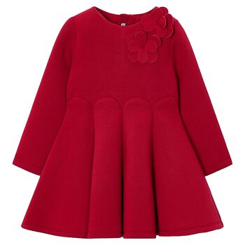 Girls Red Floral Dress