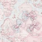 بطانية بنات بطبعة خريطة باللون العاجي والوردي والأزرق , 1, hi-res