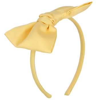 Girls Yellow Bow Headband