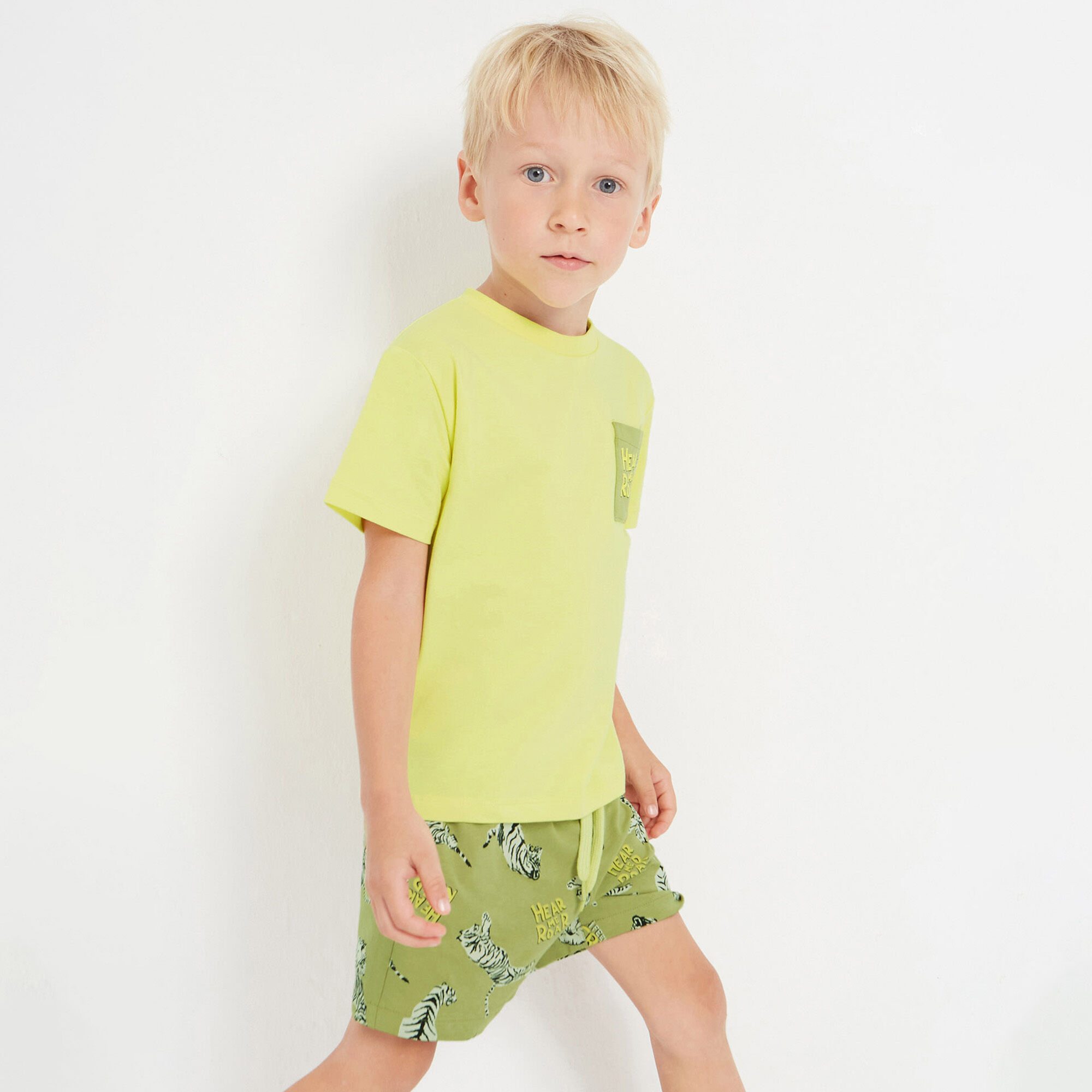 Mayoral Boys Yellow Green Pyjamas Set Junior Couture