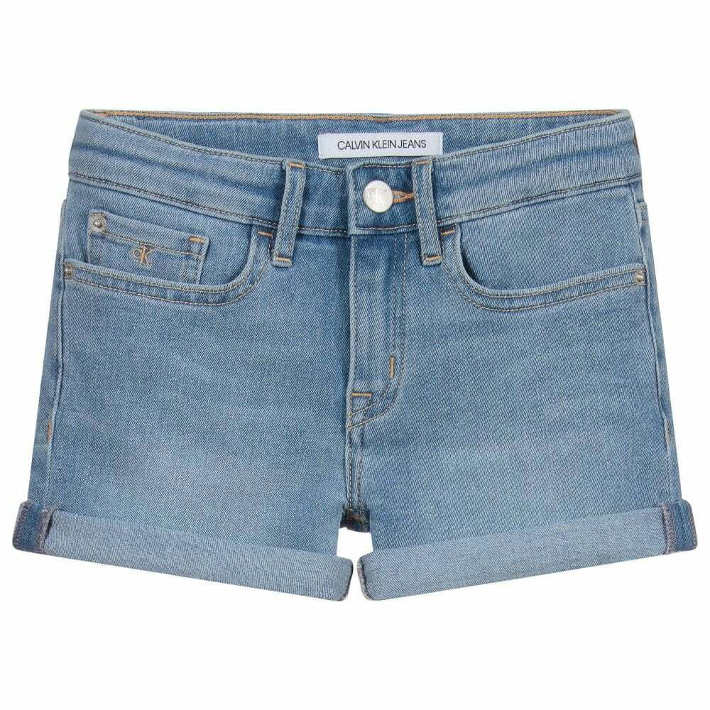 Calvin Klein Girls Blue Denim Shorts 