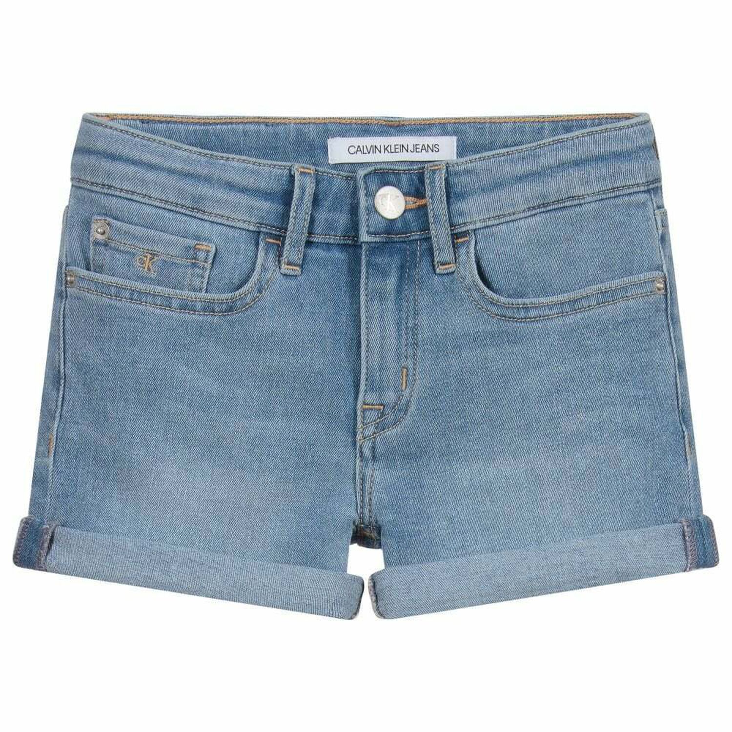 Calvin Klein Girls Blue Denim Shorts Junior Couture