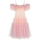 Girls Pink Tiered Tulle Dress, 1, hi-res