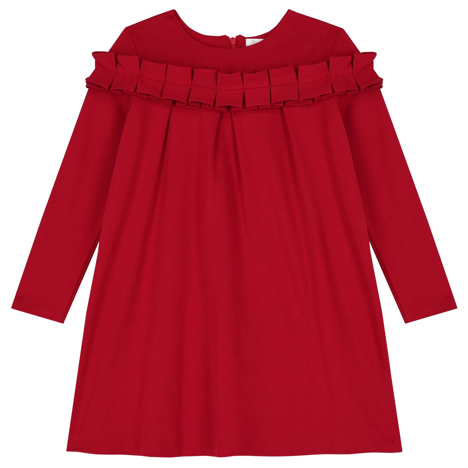 Girls Red Pleated Dress, 1, hi-res image number null