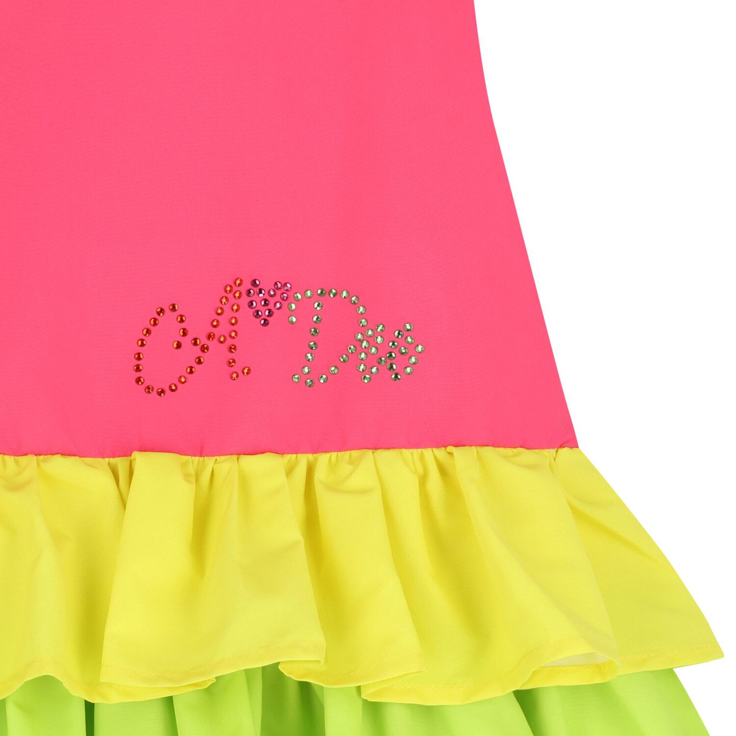 Girls Pink Bow & Diamante Logo Dress, 1, hi-res