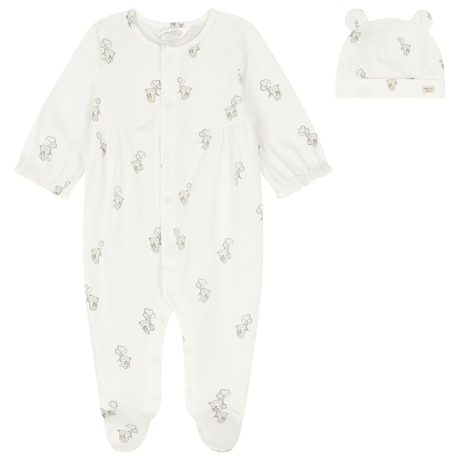 Ivory Teddy Bear Babygrow Set, 2, hi-res