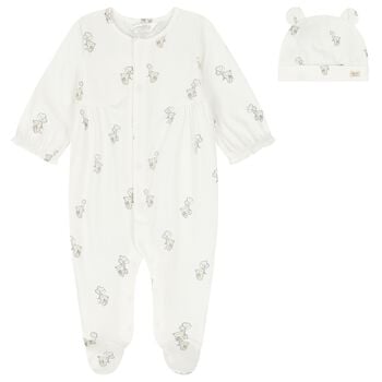 Ivory Teddy Bear Babygrow Set