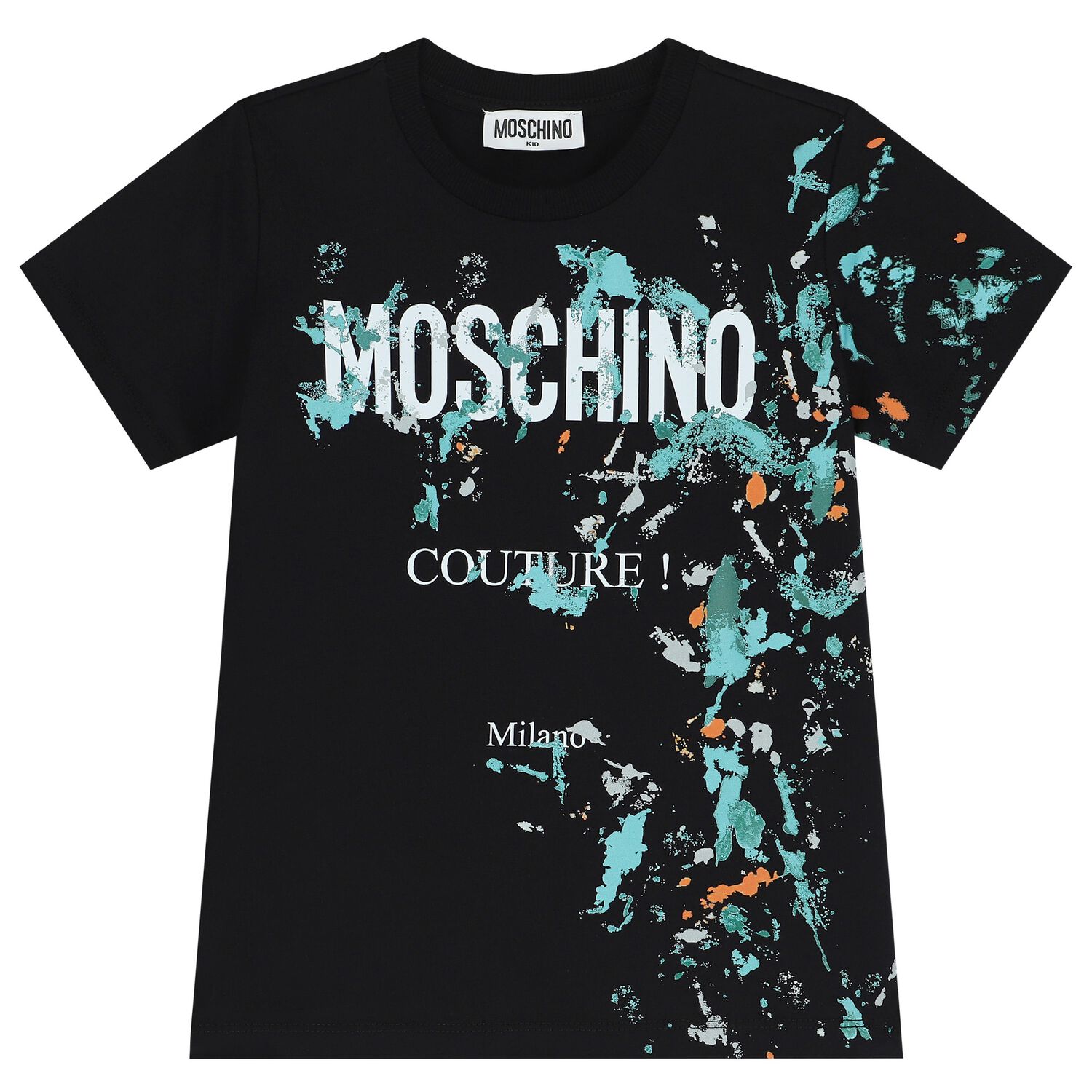 Moschino Boys Black Logo T-Shirt Junior Couture USA