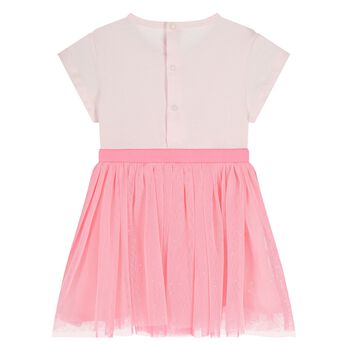 Younger Girls Pink Cat Dress
