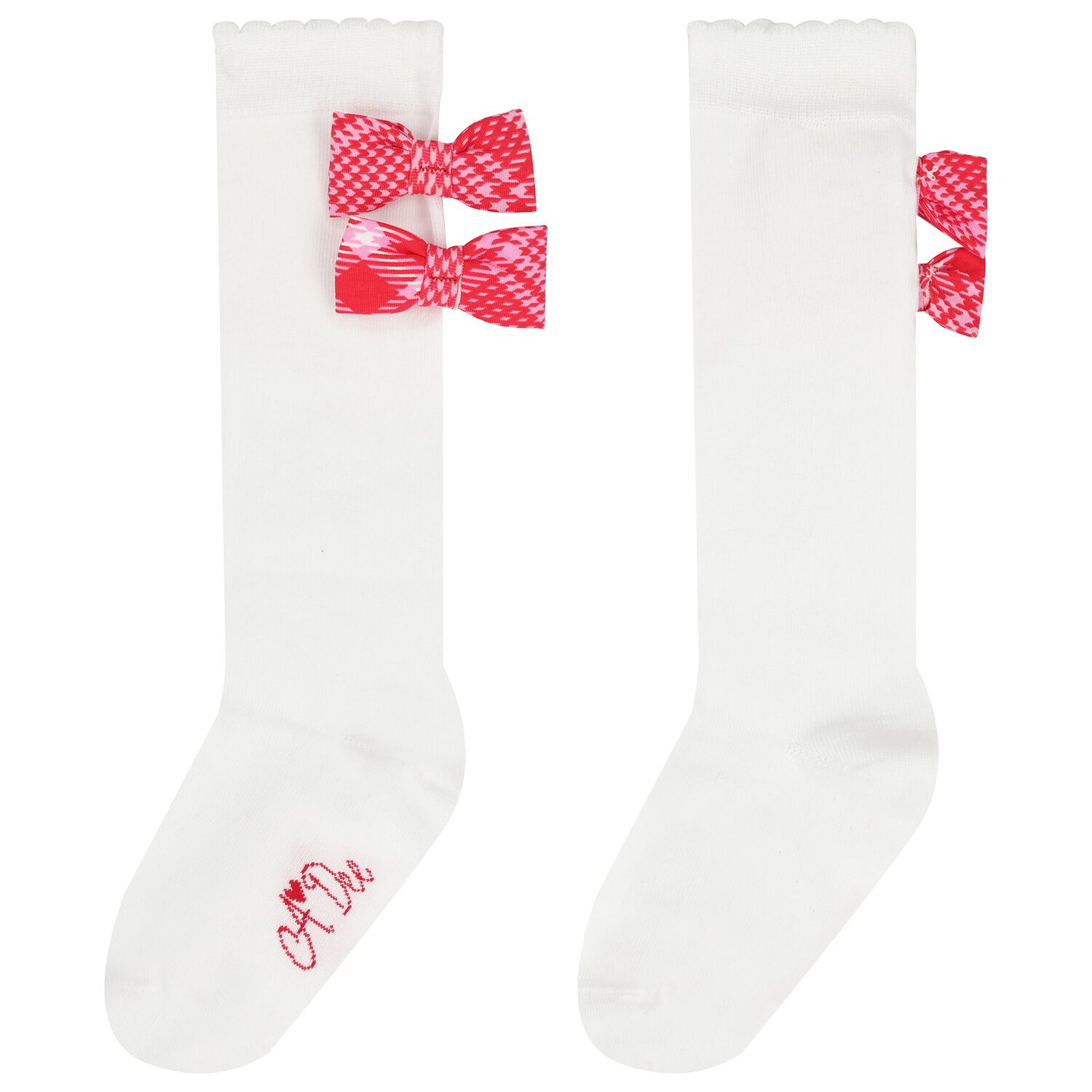 Girls White Bows Socks, 1, hi-res image number null
