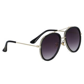 Girls Black Aviator Sunglasses