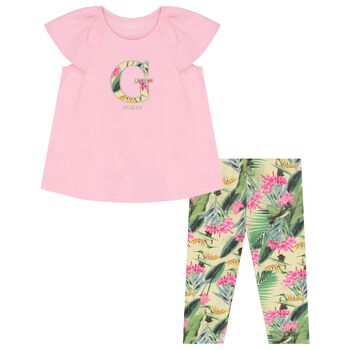 Girls Botanical Print Legging Set