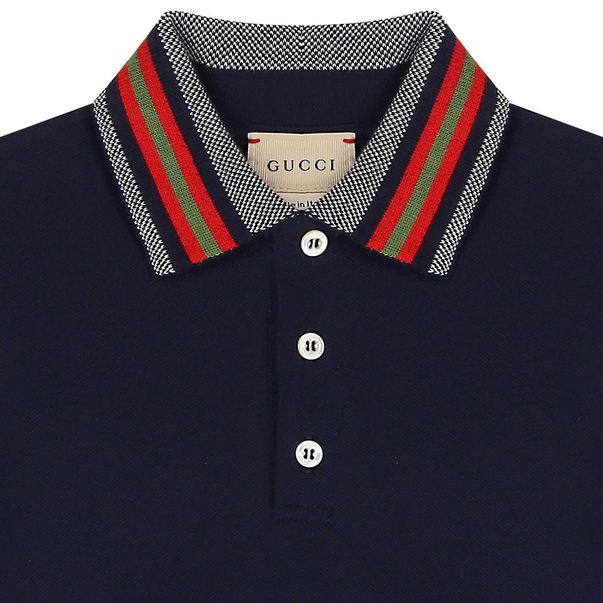 Gucci Boys Navy Blue Polo Shirt | Junior Couture