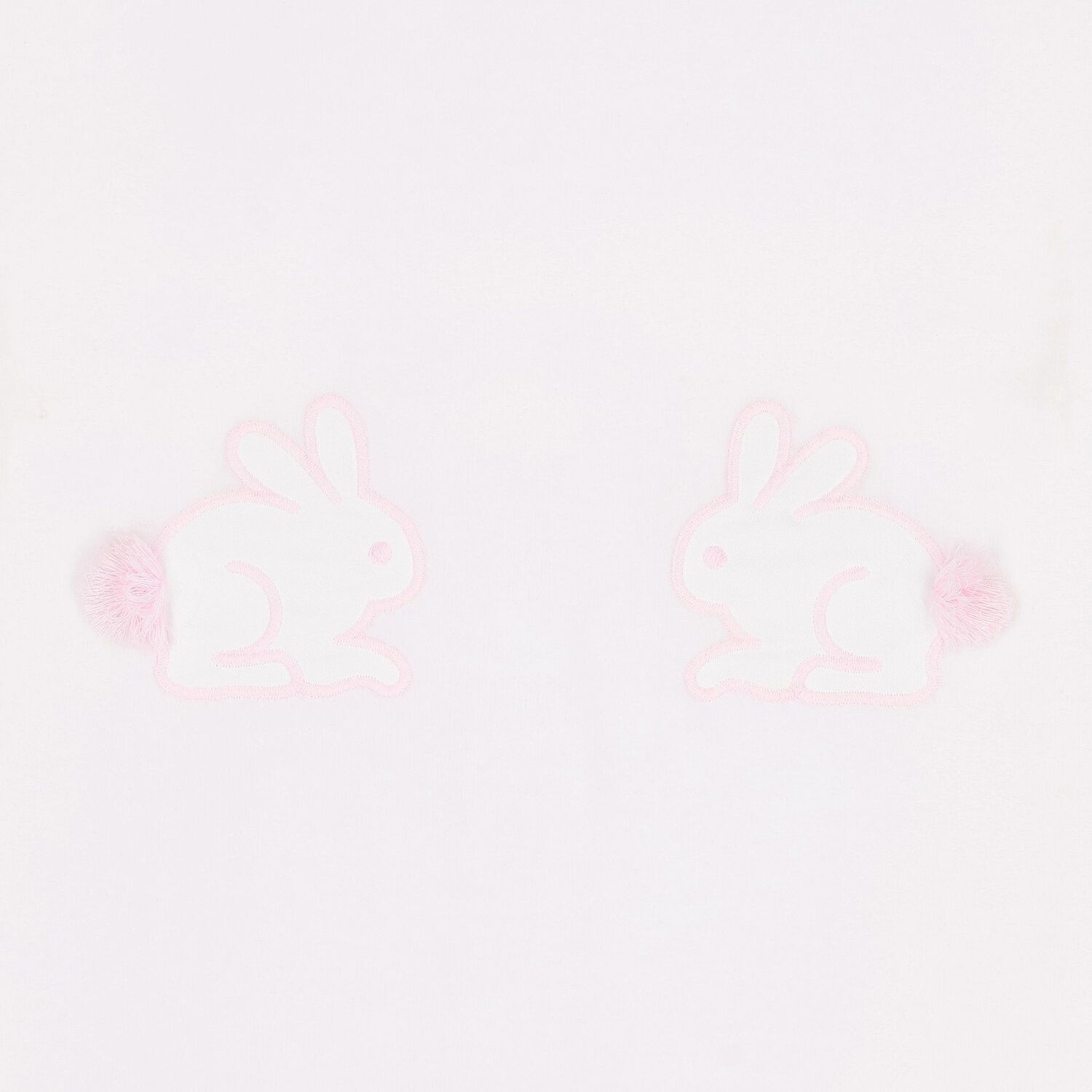 بطانية بيبي بنات بطبعة أرنب باللون العاجى و الوردي , 2, hi-res