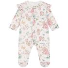 Baby Girls Pink Floral Ruffled Babygrow, 1, hi-res