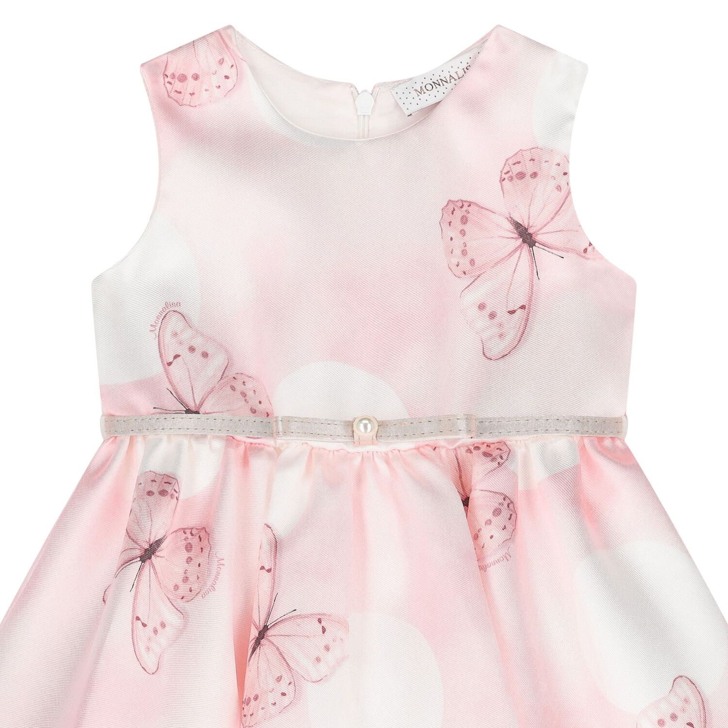 Younger Girls Pink Butterfly Dress, 1, hi-res