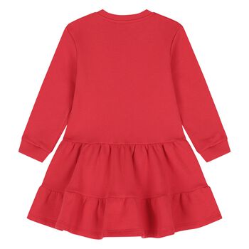 Younger Girls Red Popcorn Logo Dress