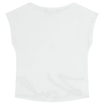 Girls Mini Me White Logo T-Shirt