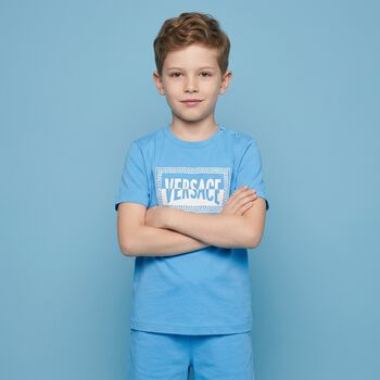Younger Boys Blue Logo T-Shirt