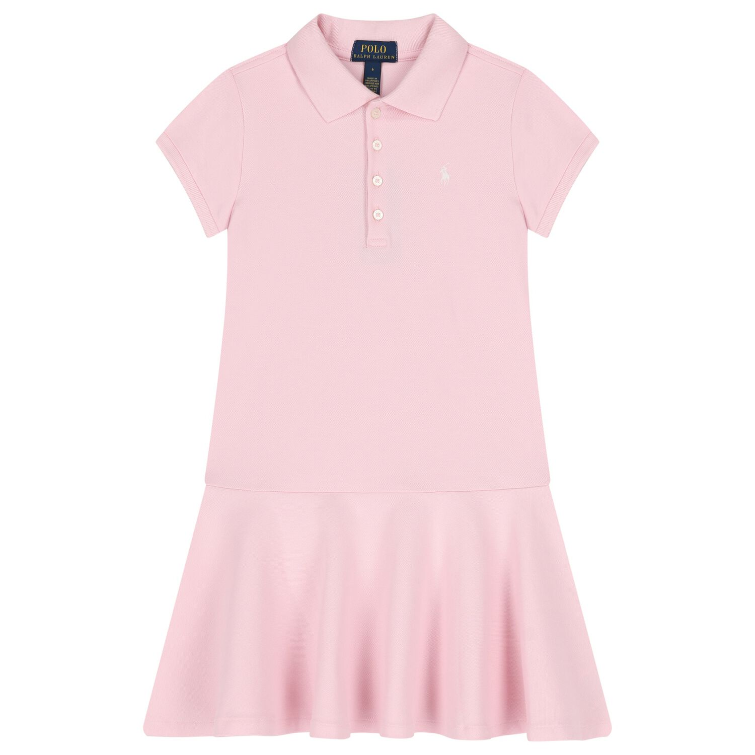 Girls Pink Logo Polo Dress, 1, hi-res image number null