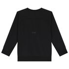 بدلة أولاد رياضية بالشعار باللون الأسود, 1, hi-res