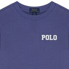 سويت شيرت اولاد بالشعار باللون الازرق , 1, hi-res