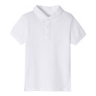 تيشيرت بولو بالشعار باللون الأبيض للأولاد, 2, hi-res