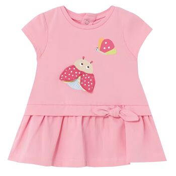 Baby Girls Pink Bug Dress