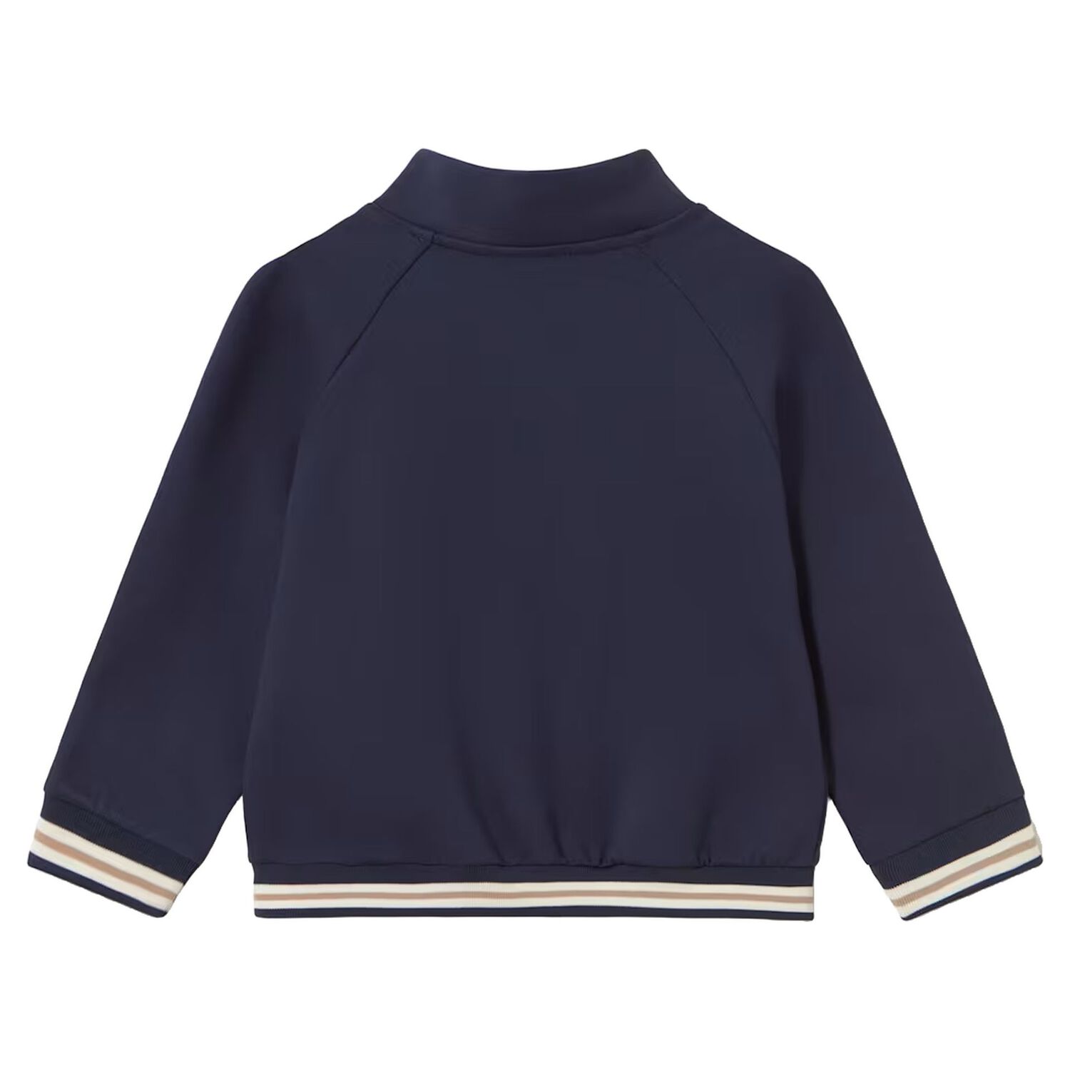 Younger Boys Navy Blue Zip Up Top, 2, hi-res