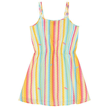 Girls Multi-Coloured Zigzag Dress