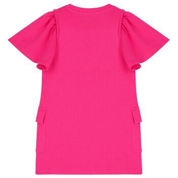 Girls Pink Logo Dress