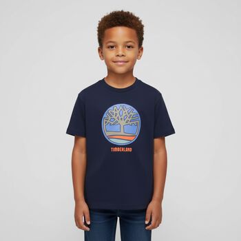 Boys Navy Blue Logo T-Shirt