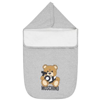 Grey Teddy Bear Logo Baby Nest