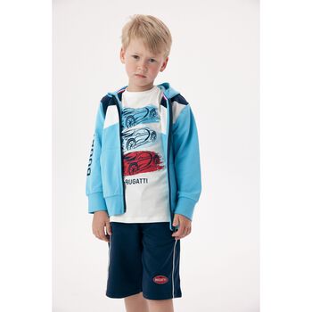Younger Boys Navy Blue Logo Shorts