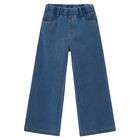Girls Blue Denim Jeans, 1, hi-res