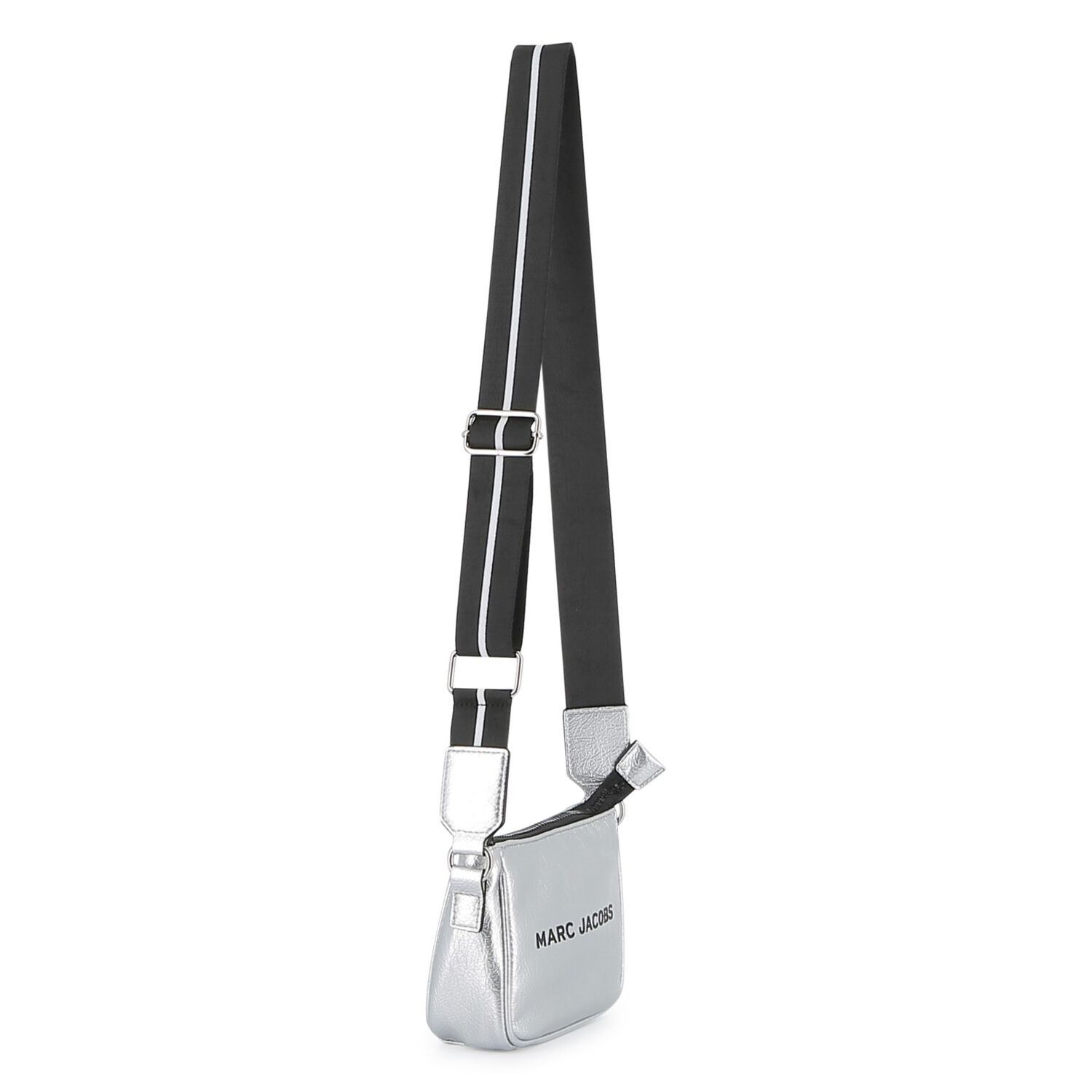 Girls Silver Faux Leather HandBag, 1, hi-res