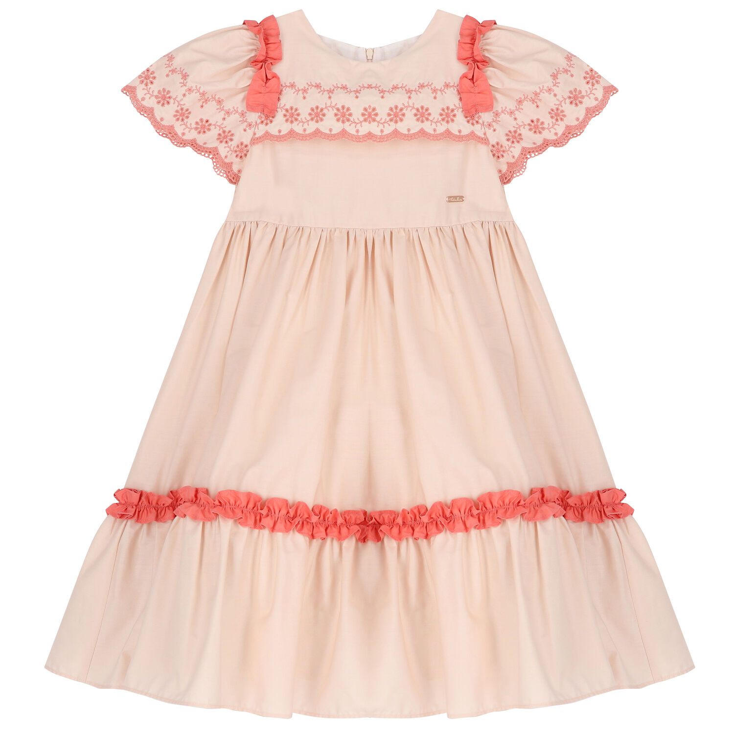 open lace back dress Udaipur Pink Broderie Anglaise Dress  SILKROSE