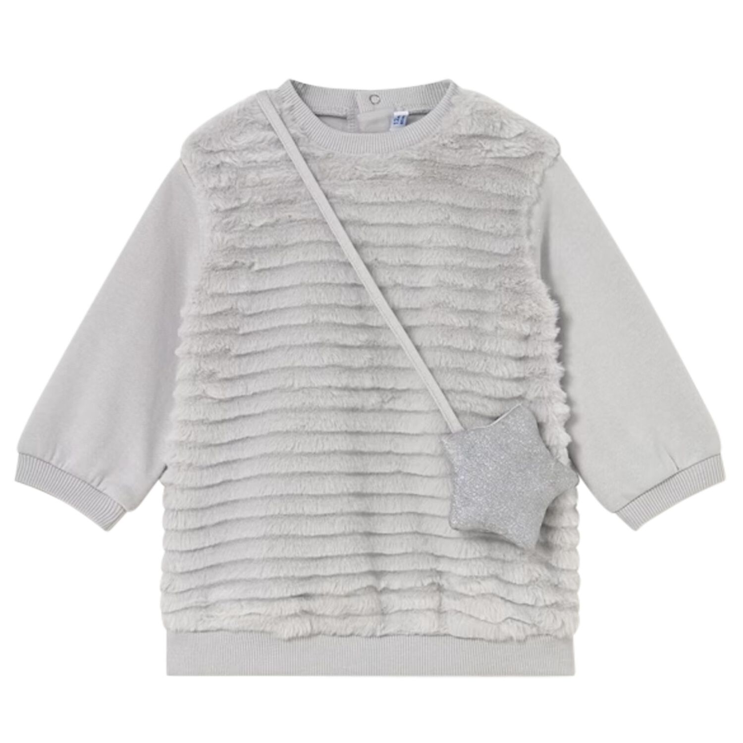 Younger Girls Grey Dress Set, 2, hi-res